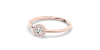 Bague en or rose 18carats et diamants