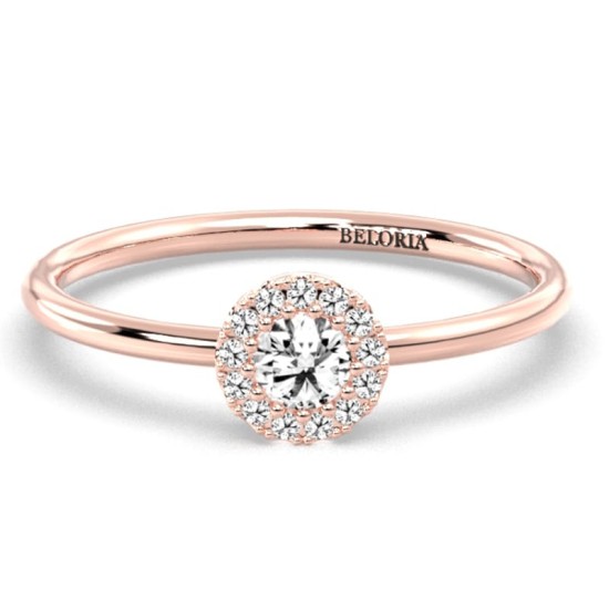 Bague en or rose 18carats et diamants