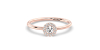 Bague en or rose 18carats et diamants