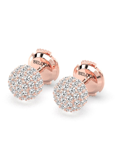 Boucles d'oreilles rond or jaune 18 carats et diamants