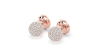 Boucles d'oreilles rond or jaune 18 carats et diamants