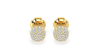 Boucles d'oreilles rond or jaune 18 carats et diamants