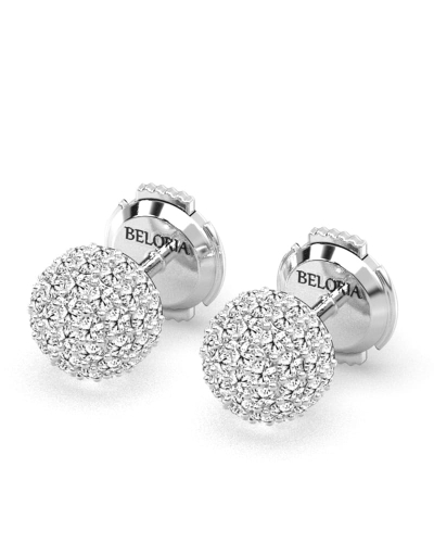 Boucles d'oreilles rond or jaune 18 carats et diamants