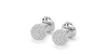 Boucles d'oreilles rond or jaune 18 carats et diamants