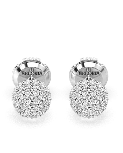 Boucles d'oreilles rond or jaune 18 carats et diamants