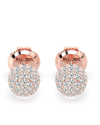 Boucles d'oreilles rond or jaune 18 carats et diamants