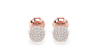 Boucles d'oreilles rond or jaune 18 carats et diamants