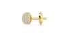 Boucles d'oreilles rond or jaune 18 carats et diamants