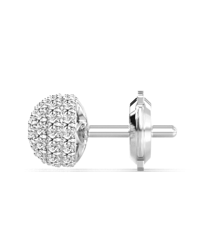 Boucles d'oreilles rond or jaune 18 carats et diamants