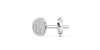 Boucles d'oreilles rond or jaune 18 carats et diamants