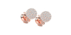 Boucles d'oreilles rond or jaune 18 carats et diamants