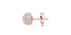 Boucles d'oreilles rond or jaune 18 carats et diamants
