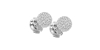 Boucles d'oreilles rond or jaune 18 carats et diamants