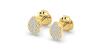Boucles d'oreilles rond or blanc 18 carats et diamants