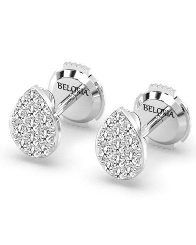 Boucles d'oreilles rond or blanc 18 carats et diamants