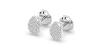 Boucles d'oreilles rond or blanc 18 carats et diamants