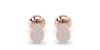 Boucles d'oreilles rond or rose 18 carats et diamants