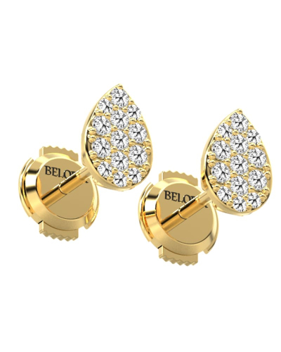 Boucles d'oreilles rond or blanc 18 carats et diamants