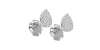Boucles d'oreilles rond or blanc 18 carats et diamants