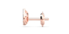 Boucles d'oreilles rond or rose 18 carats et diamants