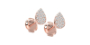 Boucles d'oreilles rond or rose 18 carats et diamants