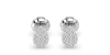 Boucles d'oreilles rond or blanc 18 carats et diamants
