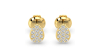 Boucles d'oreilles rond or blanc 18 carats et diamants
