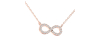 collier rose en or blanc 18k