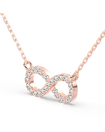 collier rose en or blanc 18k