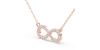 collier rose en or blanc 18k