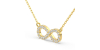 collier jaune en or blanc 18k