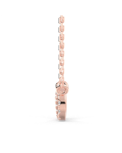 collier rose en or blanc 18k