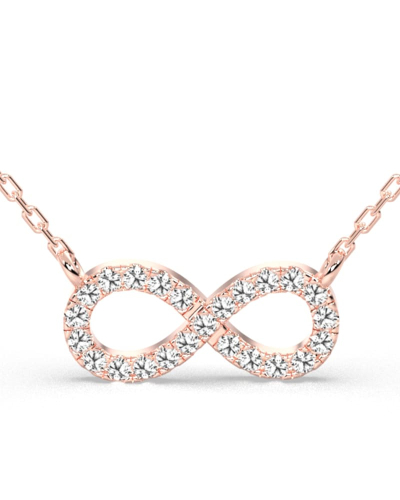 collier rose en or blanc 18k