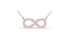 collier rose en or blanc 18k