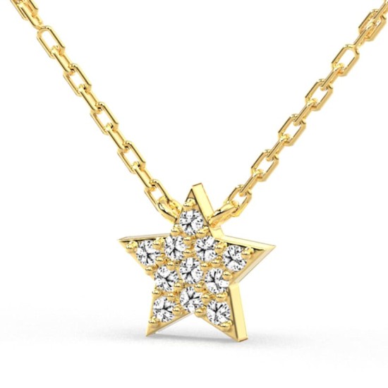 collier étoile en or 18k