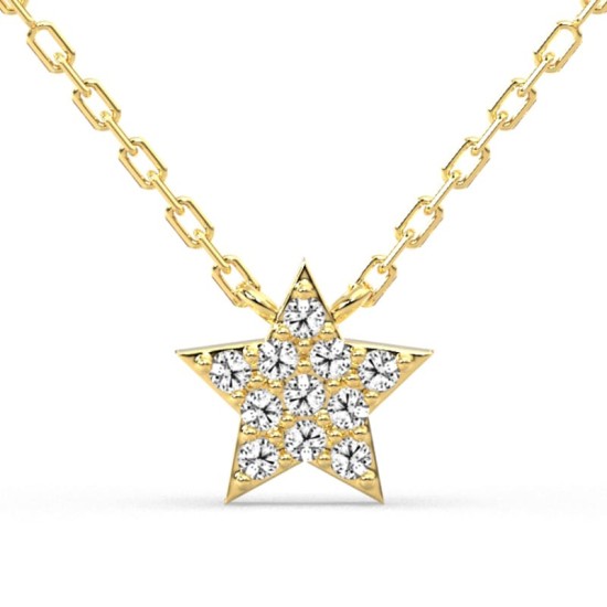 collier étoile en or 18k