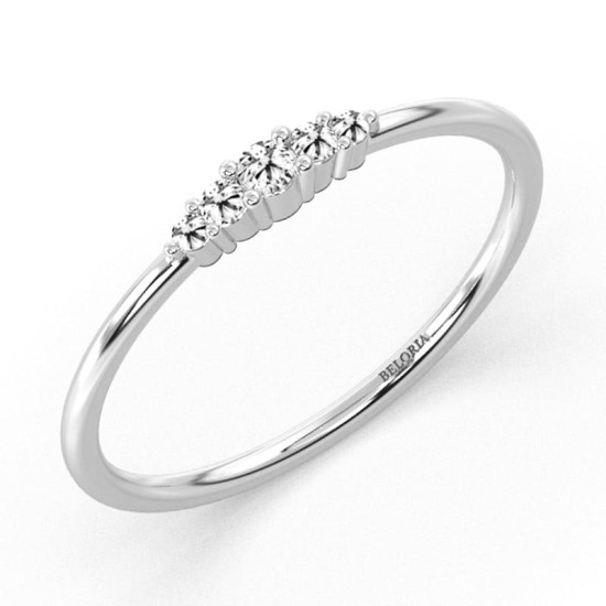 solitaire en or blanc