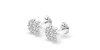 Boucles d'oreilles rond or blanc 18 carats et diamants