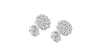 Boucles d'oreilles rond or blanc 18 carats et diamants