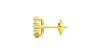 Boucles d'oreilles rond or jaune 18 carats et diamants