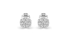 Boucles d'oreilles rond or blanc 18 carats et diamants