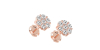 Boucles d'oreilles rond or rose 18 carats et diamants