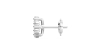Boucles d'oreilles rond or blanc 18 carats et diamants