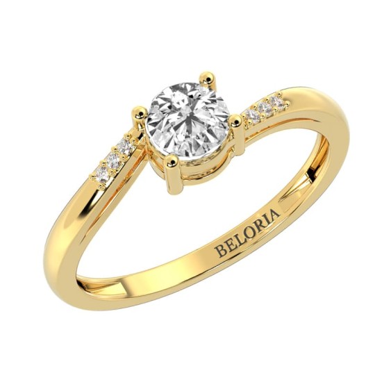 solitaire diamant accompagne