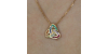 Pendentif or rose 18k trilogie saphir
