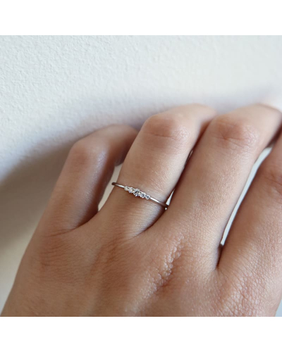 solitaire en or blanc
