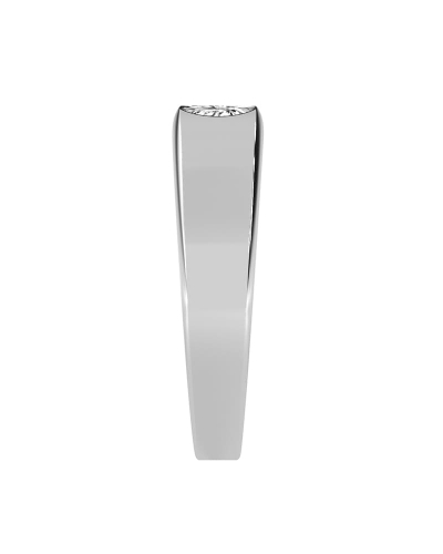 Alliance pour homme ou femme en Or blanc 18K et Diamants