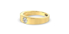 Alliance pour homme ou femme en Or blanc 18K et Diamants