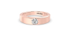 Alliance pour homme ou femme en Or blanc 18K et Diamants
