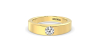 Alliance pour homme ou femme en Or blanc 18K et Diamants